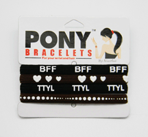 BLACK PONY BRACELETS